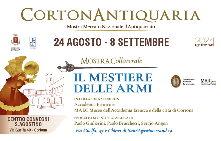 Banner dedicato a Cortonantiquaria e alla mostra collaterale 2024