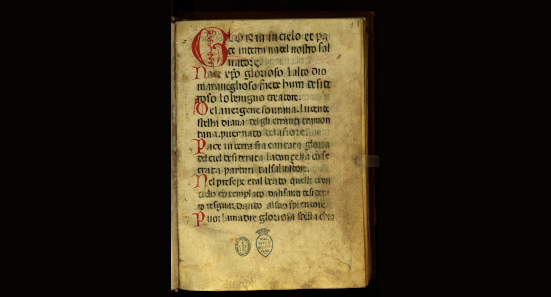 Laudario Cortonese, ms 180, Biblioteca di Arezzo